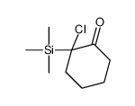 2-chloro-2-trimethylsilylcyclohexan-1-one Structure