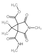 3-Azabicyclo[3.1.0]hexane-1-carboxylicacid, 3,6,6-trimethyl-5-[(methylamino)carbonyl]-2,4-dioxo-, methyl ester structure