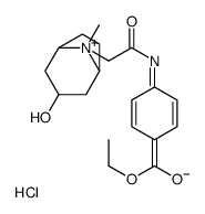 ethyl 4-[[2-(3-hydroxy-8-methyl-8-azoniabicyclo[3.2.1]octan-8-yl)acetyl]amino]benzoate,chloride结构式