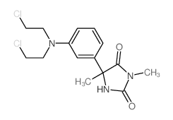 2,4-Imidazolidinedione, 5-[3-[bis(2-chloroethyl)amino]phenyl]-3, 5-dimethyl- structure