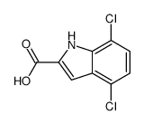 4,7-Dichloro-1H-indole-2-carboxylic acid结构式