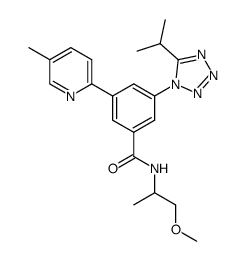 3-(5-isopropyltetrazol-1-yl)-N-(2-methoxy-1-methylethyl)-5-(5-methylpyridin-2-yl)benzamide Structure