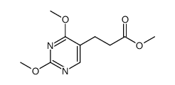 methyl 3-(2,4-dimethoxypyrimidin-5-yl)propanoate结构式