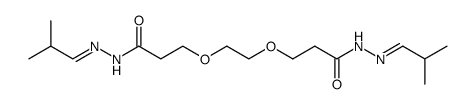 3-(2-{2-[2-Methyl-prop-(E)-ylidene-hydrazinocarbonyl]-ethoxy}-ethoxy)-propionic acid [2-methyl-prop-(E)-ylidene]-hydrazide Structure