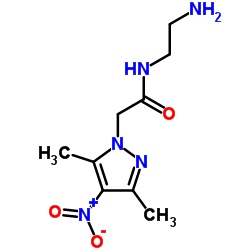 N-(2-AMINO-ETHYL)-2-(3,5-DIMETHYL-4-NITRO-PYRAZOL-1-YL)-ACETAMIDE结构式