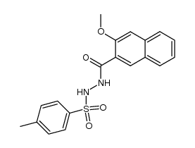 N-(3-methoxy-[2]naphthoyl)-N'-(toluene-4-sulfonyl)-hydrazine Structure