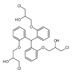 1-[2-[bis[2-(3-chloro-2-hydroxypropoxy)phenyl]methyl]phenoxy]-3-chloropropan-2-ol结构式