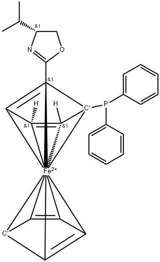 (2S)-1-[(4R)-4,5-二氢-4-(1-甲基乙基)-2-噁唑基]-2-(二苯基膦基)二茂铁图片