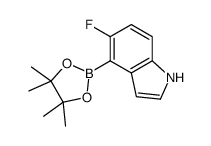 1H-Indole, 5-fluoro-4-(4,4,5,5-tetramethyl-1,3,2-dioxaborolan-2-yl)- Structure