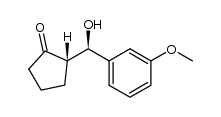 (S)-2-((R)-hydroxyl(3-methoxylphenyl)methyl)-cyclopentan-1-one结构式