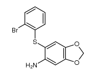 6-(2-bromo-phenylsulfanyl)-benzo[1,3]dioxol-5-ylamine Structure