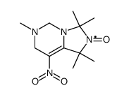 1,2,4,5,6,7-hexahydro-1,1,3,3,6-pentamethyl-8-nitroimidazo<1,5-c>pyrimidin-2-oxyl结构式