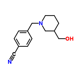 4-(3-HydroxyMethyl-piperidin-1-ylmethyl)-benzonitrile picture