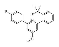 2-(4-fluorophenyl)-4-methylsulfanyl-6-[2-(trifluoromethyl)phenyl]pyridine结构式