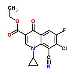 1-环丙基-6-氟-7-氯-1,4-二氢-8-氰基-4-氧代-3-喹啉羧酸乙酯图片