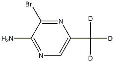 2-Amino-3-bromo-5-(methyl-d3)-pyrazine结构式