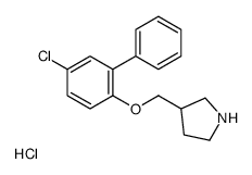 3-[(4-chloro-2-phenylphenoxy)methyl]pyrrolidine,hydrochloride Structure