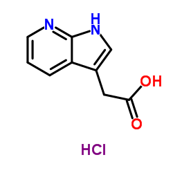 1H-Pyrrolo[2,3-b]pyridin-3-ylacetic acid hydrochloride (1:1) Structure