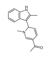 3-<5-acetyl-1-methyl-1,2-dihydro-2-pyridyl>-2-methylindole结构式