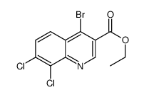 4-Bromo-7,8-dichloroquinoline-3-carboxylic acid ethyl ester Structure