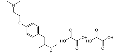 N,alpha-Dimethyl-4-(2-(dimethylamino)ethoxy)benzeneethanamine ethanedi oate (1:2) Structure