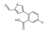 5-fluoro-2-(5-formylthiophen-3-yl)benzoic acid Structure