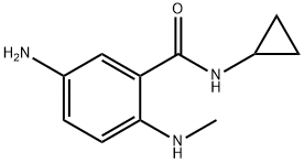 5-amino-N-cyclopropyl-2-(methylamino)benzamide结构式