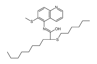 (S)-2-(Hexylthio)-N-(6-(methylthio)-5-quinolinyl)decanamide structure