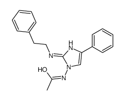 N-[4-phenyl-2-(2-phenylethylamino)imidazol-1-yl]acetamide Structure