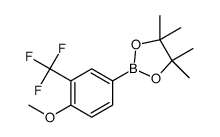 2-(4-methoxy-3-(trifluoromethyl)phenyl)-4,4,5,5-tetramethyl-1,3,2-dioxaborolane structure