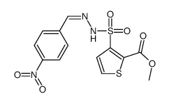 methyl 3-[[(E)-(4-nitrophenyl)methylideneamino]sulfamoyl]thiophene-2-carboxylate Structure