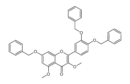 2-(3,4-bis(benzyloxy)phenyl)-7-(benzyloxy)-3,5-dimethoxy-4H-chromen-4-one Structure