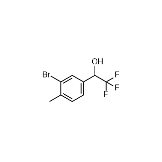 1-(3-溴-4-甲基苯基)-2,2,2-三氟乙烷-1-醇结构式