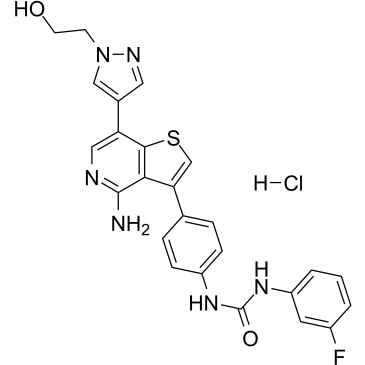 Ilorasertib hydrochloride结构式