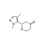 2-(1,4-Dimethyl-1H-pyrazol-5-yl)dihydro-2H-pyran-4(3H)-one Structure