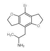 1-(8-BROMO-2,3,6,7-TETRAHYDROBENZO[1,2-B:4,5-B']DIFURAN-4-YL)PROPAN-2-AMINE structure