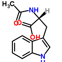 (R)-2-Acetamido-3-(1H-indol-3-yl)propanoic acid Structure