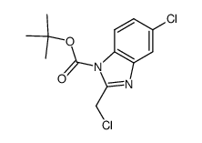 2-chloromethyl-1-tert-butoxycarbonyl-5-chlorobenzimidazole Structure