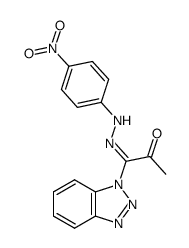 1-benzotriazol-1-yl-1-[(p-nitrophenyl)hydrazono]propan-2-one Structure