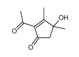 2-Cyclopenten-1-one, 2-acetyl-4-hydroxy-3,4-dimethyl- (9CI) structure