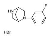 (1S,4s)-(-)-2-(3-氟苯基)-2,5-二氮杂双环[2.2.1]庚烷氢溴酸结构式