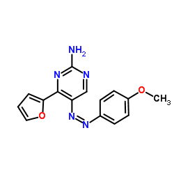 4-(2-Furyl)-5-[(Z)-(4-methoxyphenyl)diazenyl]-2-pyrimidinamine Structure