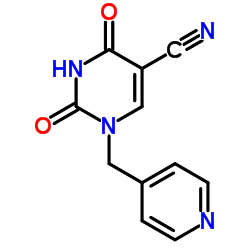 2,4-Dioxo-1-(4-pyridinylmethyl)-1,2,3,4-tetrahydro-5-pyrimidinecarbonitrile Structure