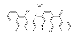 9,14-dihydroxy-6,15-dihydro-dinaphtho[2,3-a,2',3'-h]phenazine-5,18-dione, disodium-salt结构式