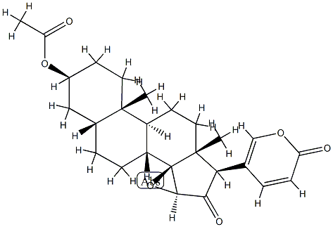 3β-Acetyloxy-14,15β-epoxy-16-oxo-5β-bufa-20,22-dienolide Structure