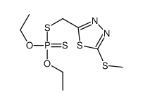 diethoxy-[(5-methylsulfanyl-1,3,4-thiadiazol-2-yl)methylsulfanyl]-sulf anylidene-phosphorane Structure