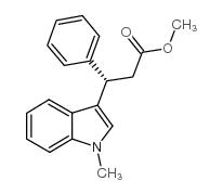 (3S)-(+)-3-(甲基-1H-吲哚-3-基)-3-苯基丙酸甲酯结构式