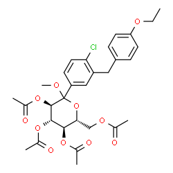 (3R,4S,5R,6R)-6-(乙酰氧基甲基)-2-(4-氯-3-(4-乙氧基苄基)苯基)-2-甲图片