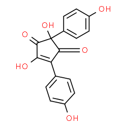 2,4-Dihydroxy-2,5-bis(4-hydroxyphenyl)-4-cyclopentene-1,3-dione structure