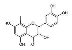 3,5,7,3',4'-pentahydroxy-8-methylflavone结构式